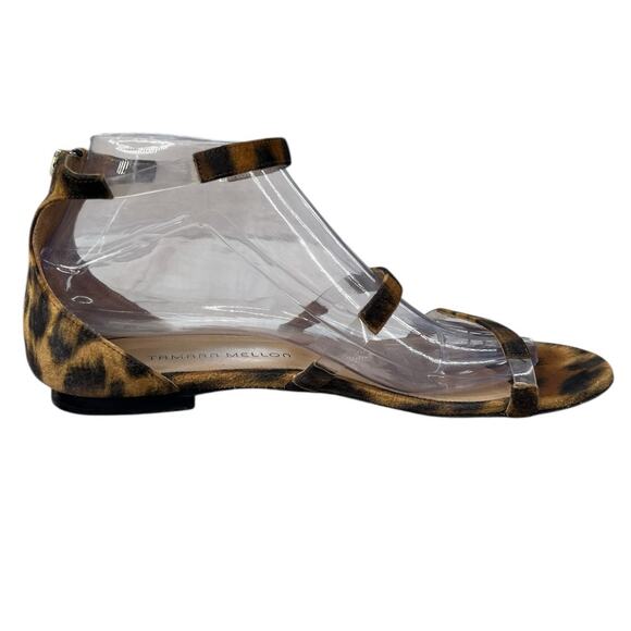 Tamara Mellon Women’s Leopard Print Brown Ankle Strap Sandal Size 38 US 8 - Picture 4 of 11
